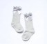 Dievčenské vysoké ponožky s mašľou J891 sivá