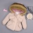 Dievčenské zimné kabát L1905 béžová
