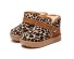 Dievčenské zimné topánky s leopardím vzorom svetlo hnedá