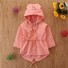 Dívčí kabát L1948 růžová