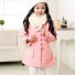 Dívčí kabát L1954 růžová