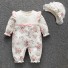 Dívčí kojenecký overal s čepicí T2607 bílá