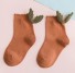 Dívčí kotníkové ponožky s křídly oranžová
