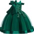 Dívčí plesové šaty N161 tmavě zelená