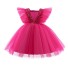 Dívčí plesové šaty N176 tmavě růžová
