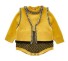 Dívčí pletený svetr a body L1169 tmavě žlutá