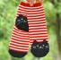 Dívčí ponožky s kočičkami červená