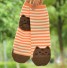 Dívčí ponožky s kočičkami oranžová