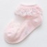 Dívčí ponožky s volánky růžová