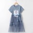 Dívčí šaty N515 modrá