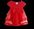 Dívčí šaty s mašlí J1901 červená