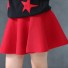 Dívčí sukně s vysokým pasem J1276 červená