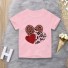 Dívčí tričko se srdcem B1583 růžová