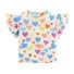 Dívčí tričko se srdci T2527 krémová