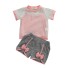 Dívčí tričko, tílko a kraťasy L1193 růžová
