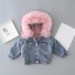 Dívčí zimní bunda L2001 růžová