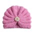 Dívčí zimní čepice s perlami růžová