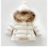 Dívčí zimní kabátek s kapucí J1907 bílá