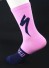 Dlhé ponožky s potlačou svetlo ružová