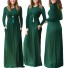 Dlhé šaty s rukávmi tmavo zelená