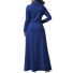Dlouhé šaty s rolákem nadměrné velikosti modrá