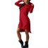 Długa bluza damska asymetryczna czerwony