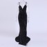 Długa cekinowa sukienka damska czarny