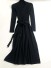 Długa dzianinowa sukienka czarny