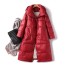 Długa kurtka zimowa damska P2578 czerwony