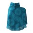 Długa spódnica damska z wiązaniami A1155 niebieski