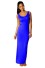Długa sukienka damska A2492 niebieski