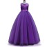 Długa sukienka dziewczęca J3040 fioletowy
