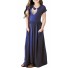Długa sukienka dziewczęca N84 ciemnoniebieski