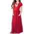 Długa sukienka dziewczęca N84 czerwony