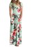 Długa sukienka dziewczęca w kwiaty jasnozielony