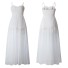 Długa sukienka z gorsetem biały