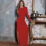 Długa sukienka z odkrytymi plecami czerwony