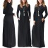 Długa sukienka z rękawami czarny