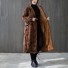 Długi płaszcz damski P2420 brązowy