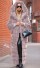 Długi płaszcz damski ze sztucznego futra P2179 różowy