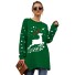 Długi świąteczny sweter damski zielony