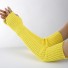 Długie damskie rękawiczki bez palców żółty
