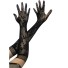 Długie damskie rękawiczki siatkowe czarny