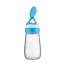 Dojčenská fľaša s lyžičkou 18 x 5,5 cm modrá