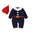 Dojčenský vianočný overal s čiapkou T2630 tmavo modrá