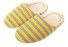 Domowe pantofle w paski żółty