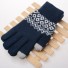 Dotykové rukavice se vzorem tmavě modrá