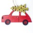Dřevěná vánoční ozdoba autíčko červená