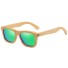 Dřevěné sluneční brýle E2157 zelená