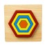 Dřevěné vkládací puzzle geometrické tvary 8